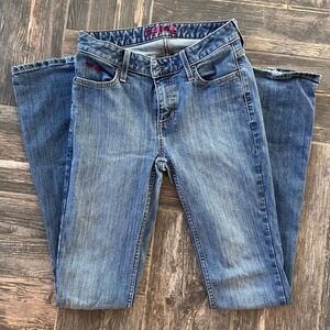 KIMES RANCH CHLOE Womens Blue Denim Bootcut Jeans Embroidered Logo